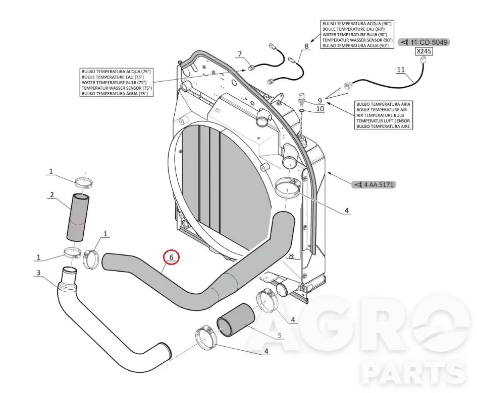 52536019, Формованный шланг, Manitou