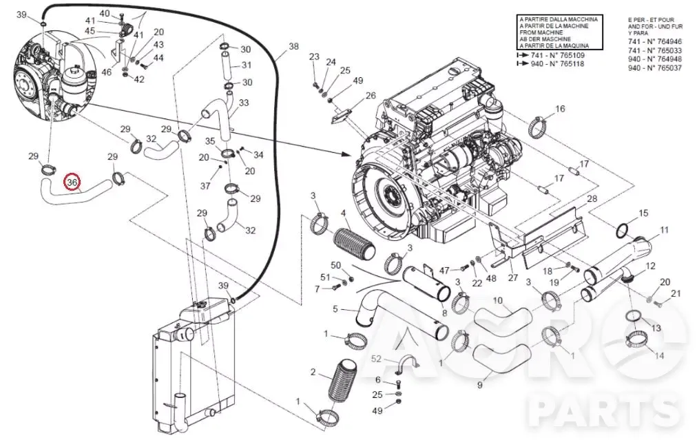 906771, Формованный шланг, Manitou