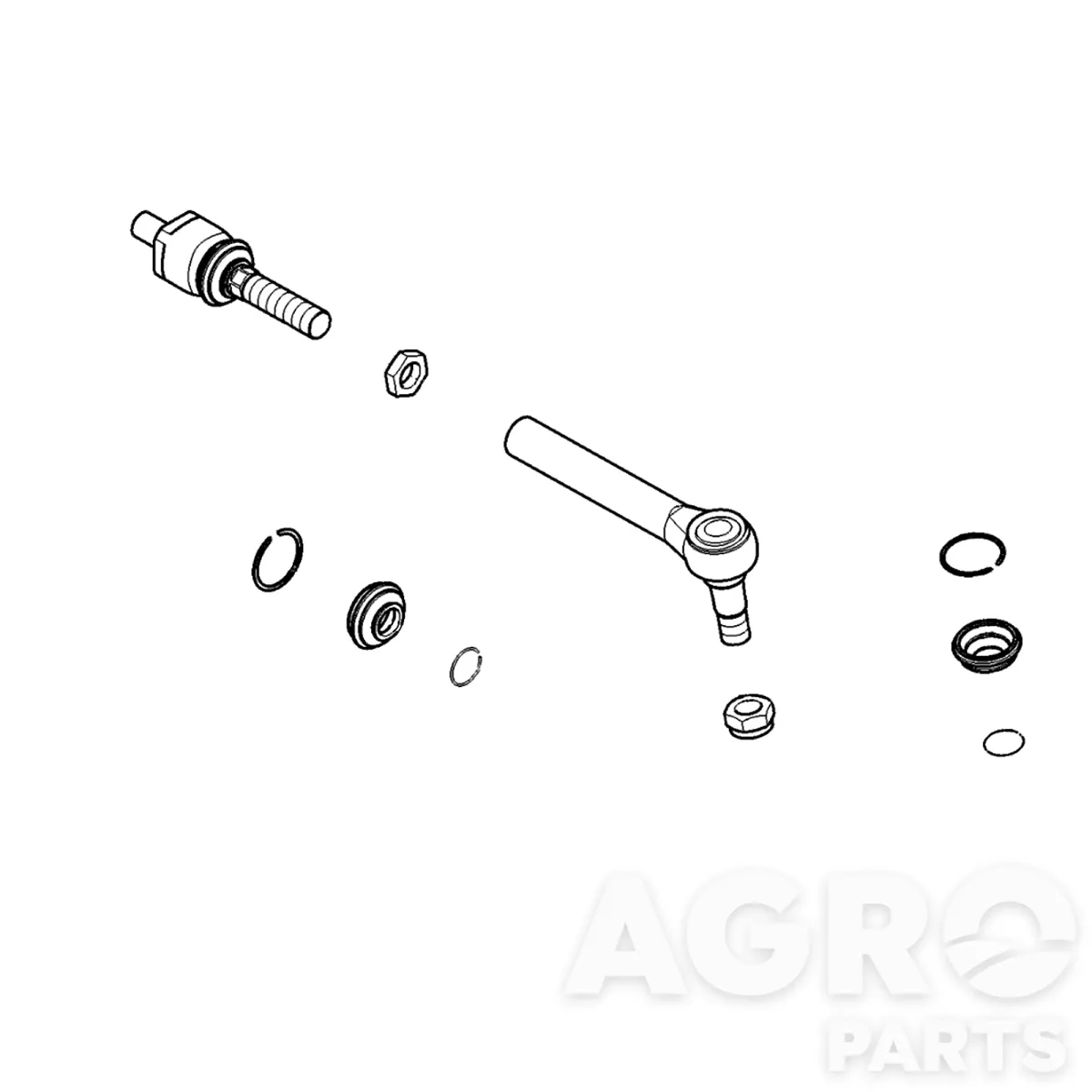 AL220364, Узел  попер,  рулевой  тяги, John Deere