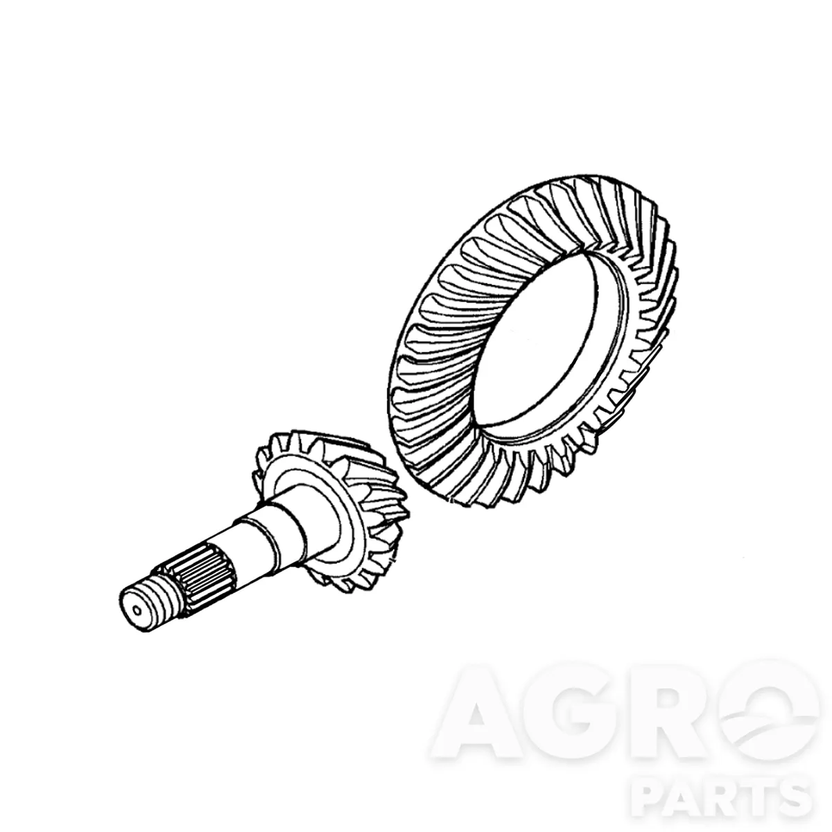 F054051, Зубчат, венец и шестерня, John Deere