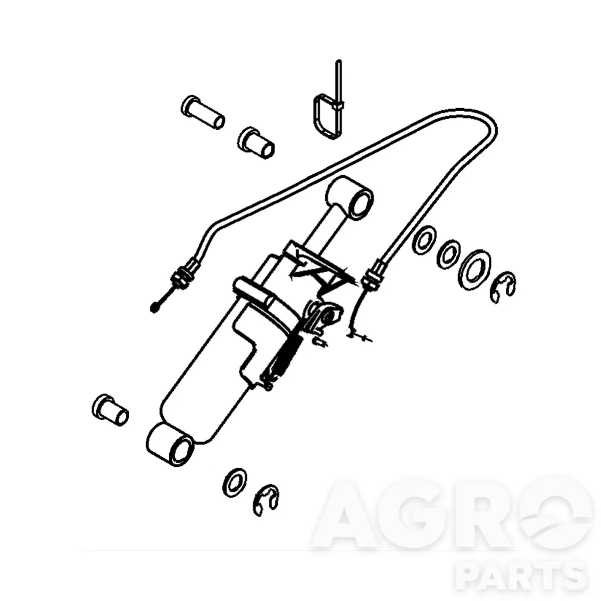 RE243696, Узел  амортизатора  сиденья, John Deere