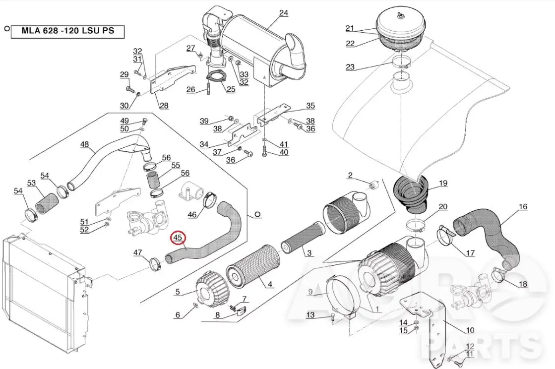 245952, Формованный шланг, Manitou