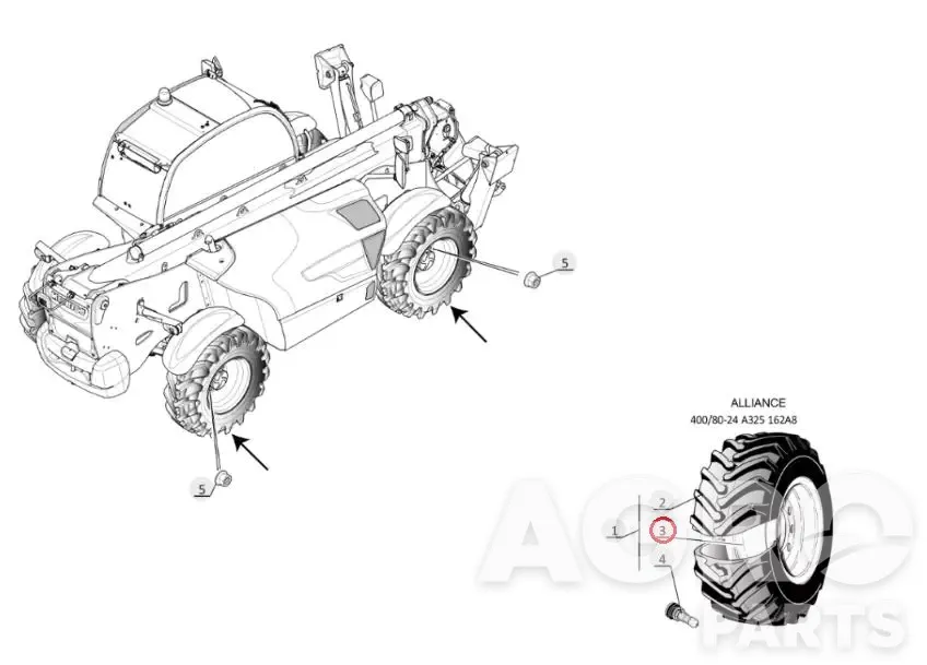 52500645, Обод, Manitou