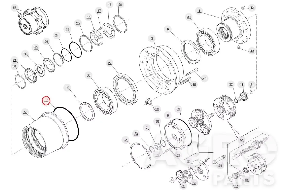 561069, Уплотнительное кольцо, Manitou