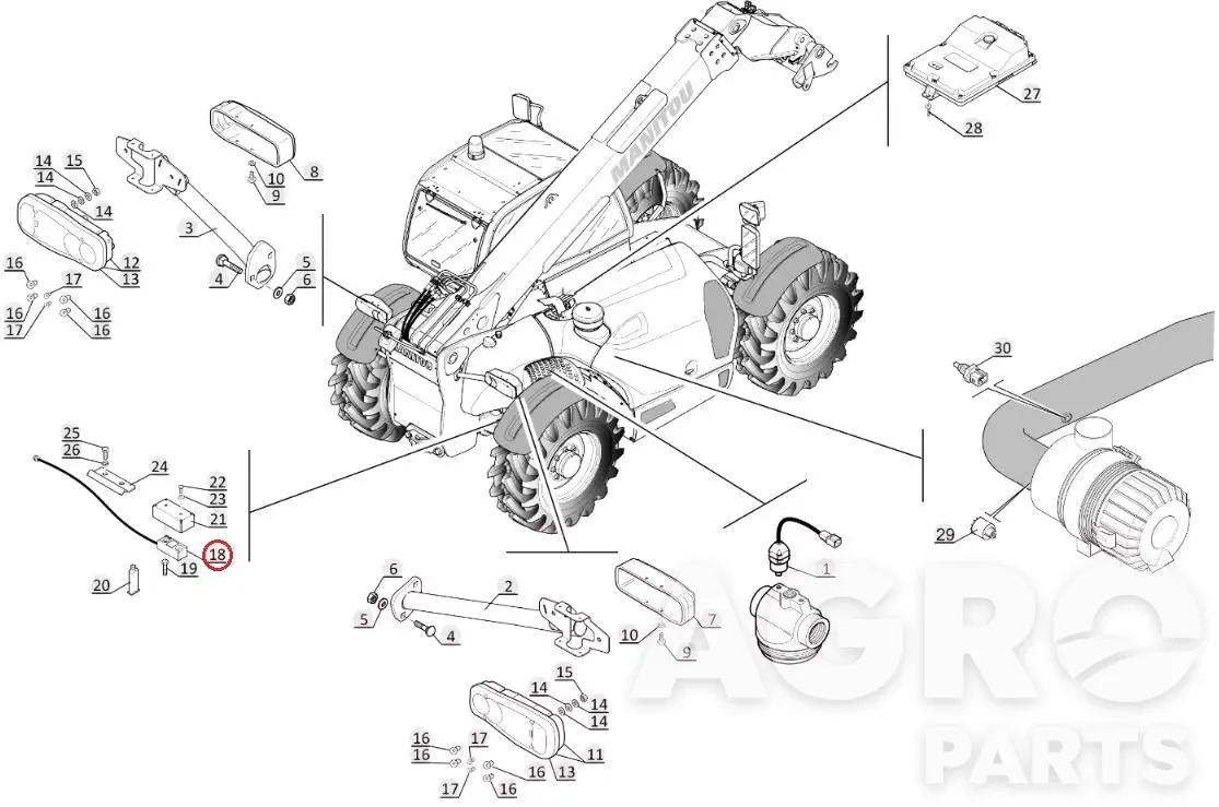 958600, Датчик, Manitou
